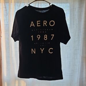 Aeropostale Black Graphic Tee
